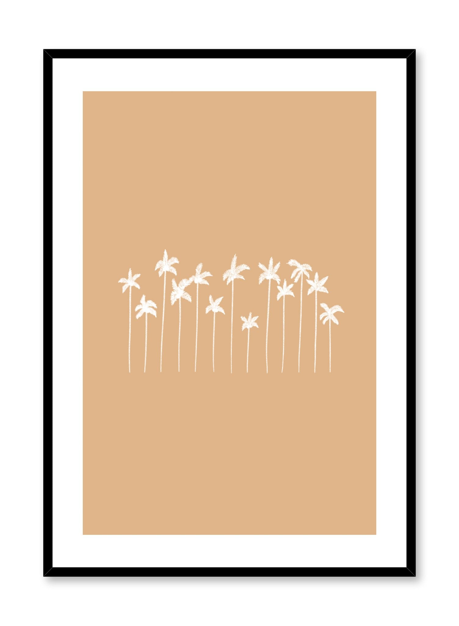 Minimalist Palm Tree Art Print - Tropical Beach Decor for Living Room, Bedroom & Office Wall