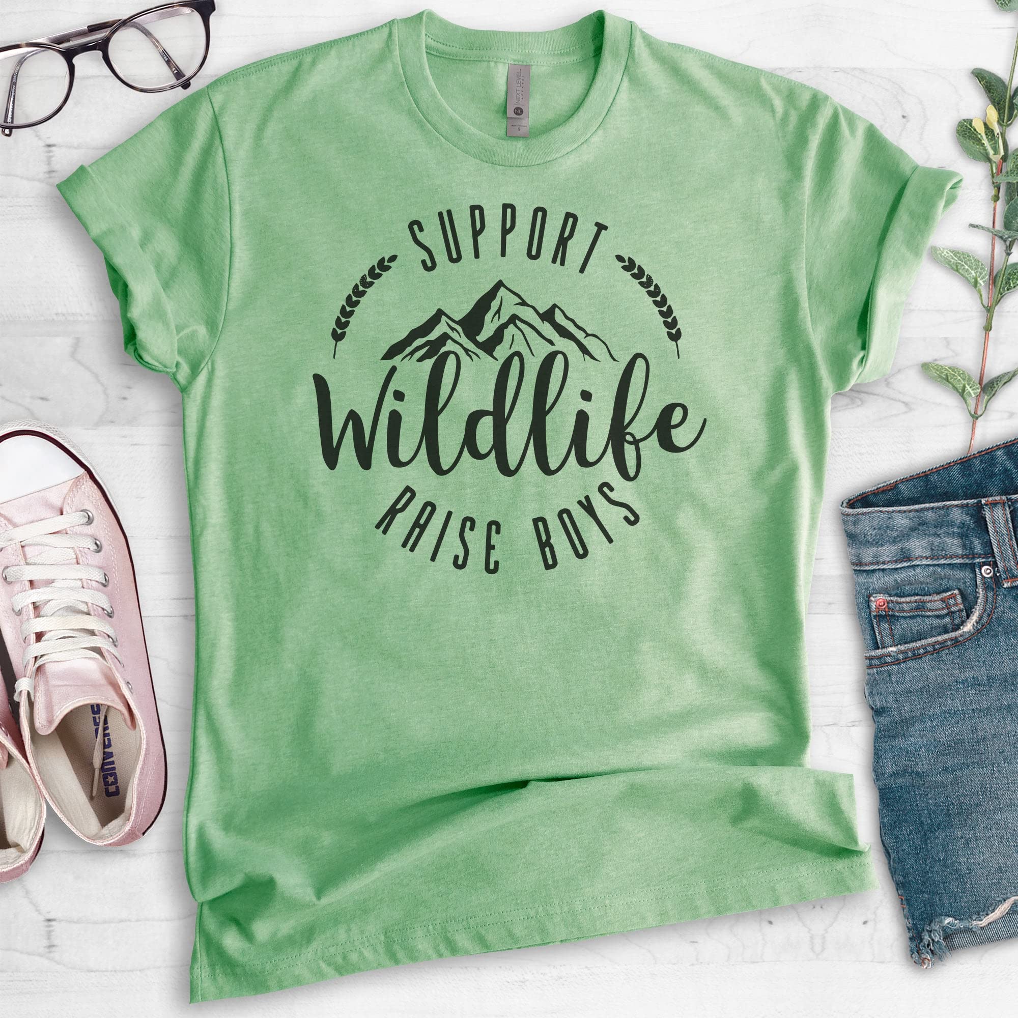 Wildlife Conservation Support T-Shirt - Funny Boy Mom Shirt, Unisex Women's Tee for Animal Lovers - Perfect for Zoo Trips, Wildlife Volunteering & Mother's Day Gifts