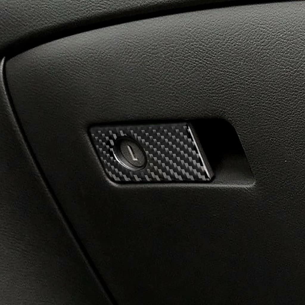 Infiniti Q50 2014-2020 Carbon Fiber Glove Box Cover Trim - Left Hand Drive Interior Accessory (Red) for Enhanced Car Styling & Protection