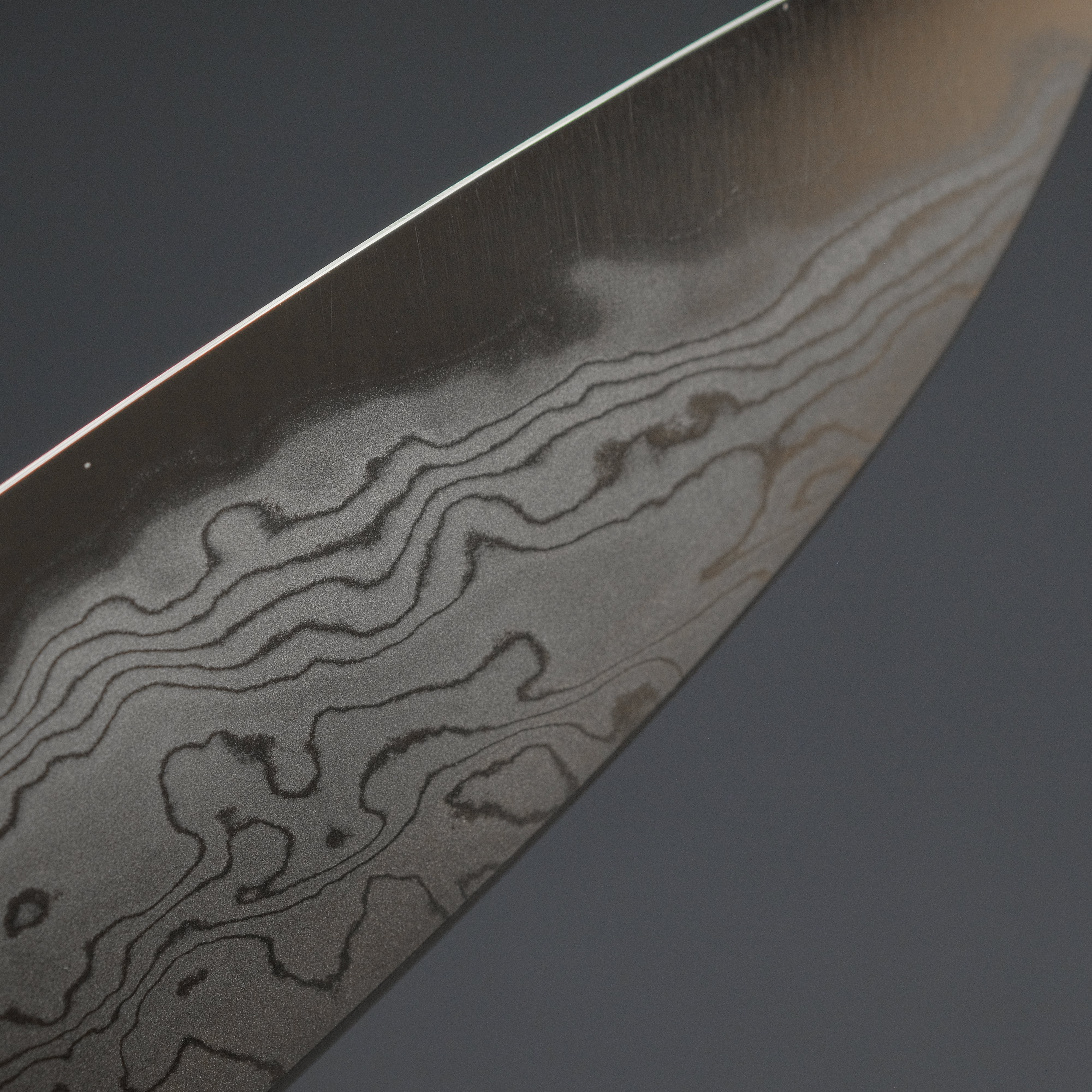 Premium Toshihiro Wakui Damascus Blue #2 Gyuto Japanese Chef Knife 240mm with Ebony Handle - Perfect for Sushi, Meat Slicing & Professional Kitchen Use