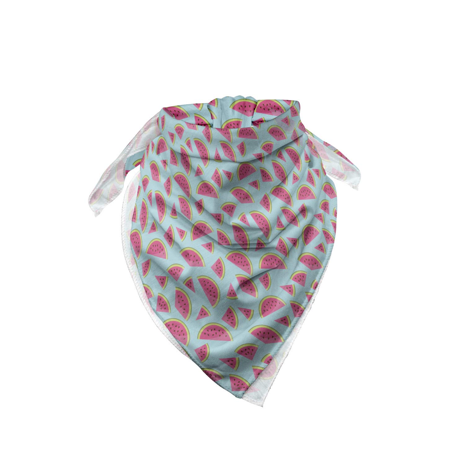 Ambesonne Watermelon Bandana - Unisex Summer Fruit Print Head & Neck Scarf for Outdoor Activities, Beach, Music Festivals