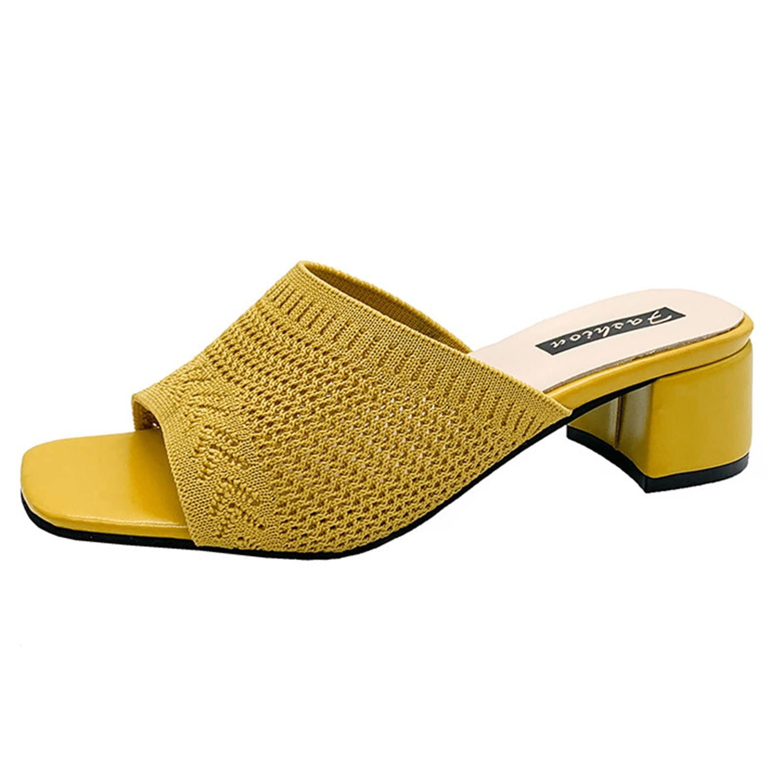 **Breathable Women's Mid Heel Sandals & Slippers – Spring & Summer Fashion with 2 Strap Woven Design – Perfect for Casual Outings, Beach Walks & Office Wear**