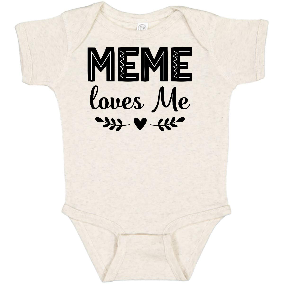 Inktastic Meme Loves Me Baby Bodysuit - Cute & Comfortable Infant Onesie for Boys & Girls - Perfect for Playtime, Photos & Everyday Wear