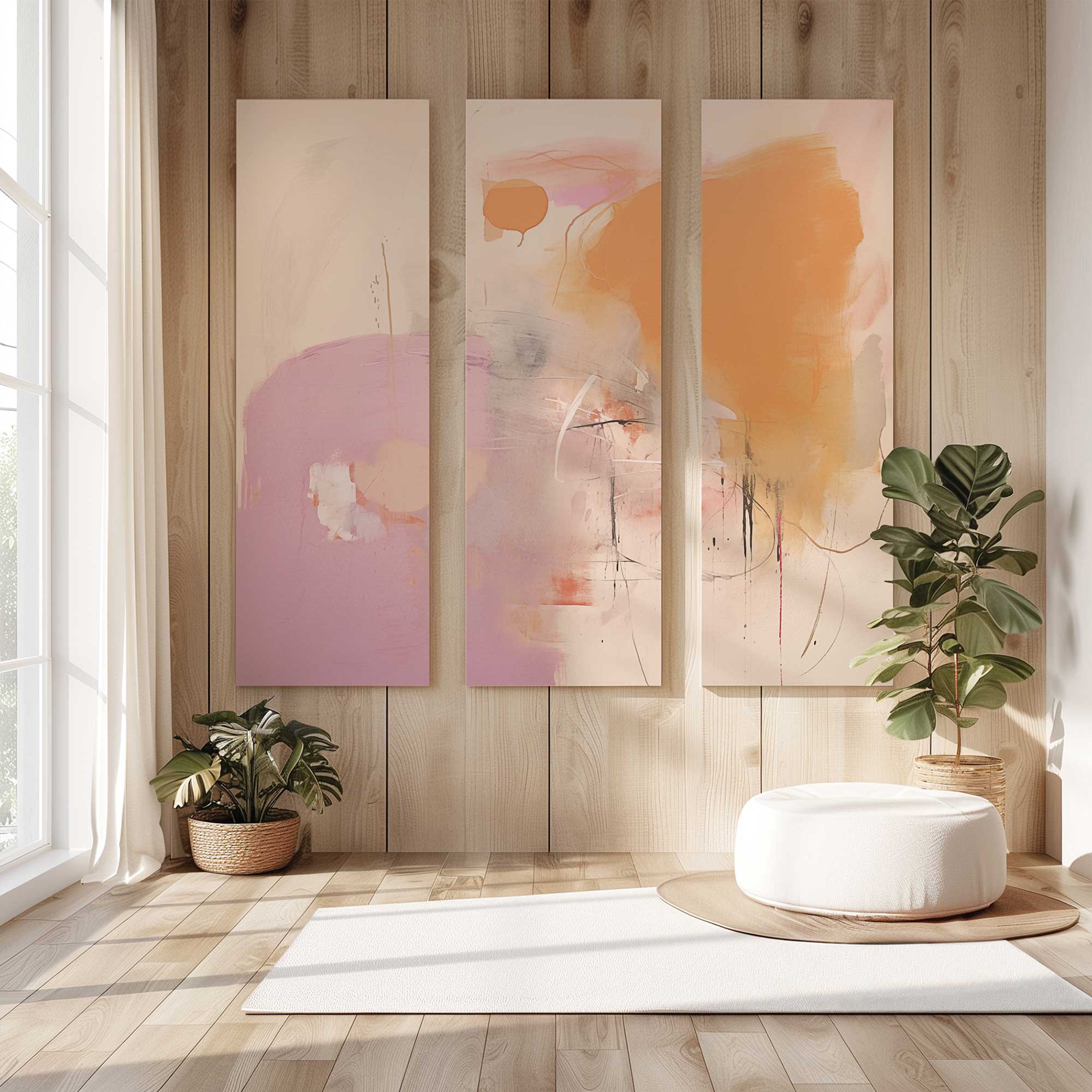 Cotton Candy Delight v1 Large Canvas Print - Vibrant Wall Art for Living Room, Bedroom & Office Decor