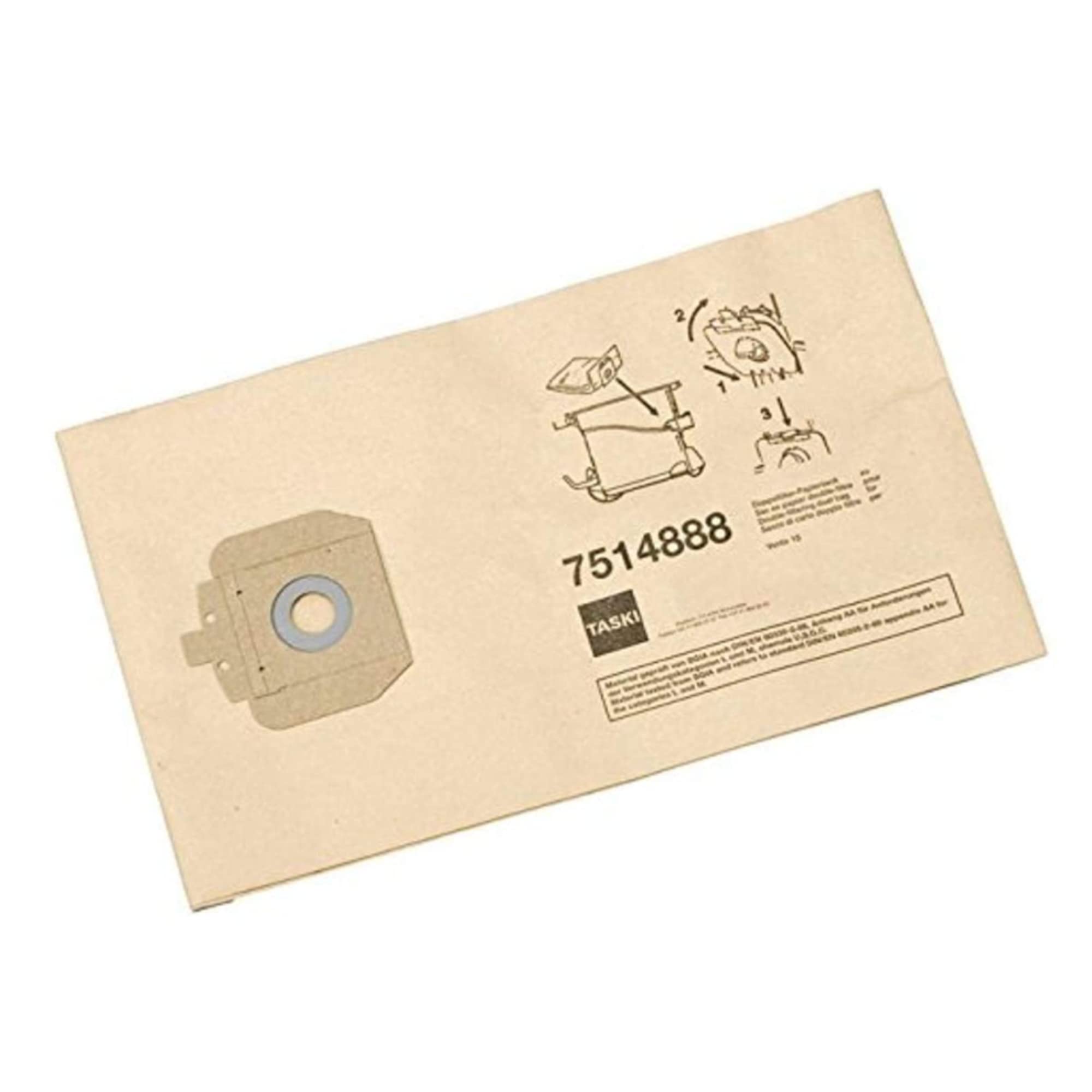 D7514888 Replacement Disposable Vacuum Dust Bags - 10 Pack for Vento 15 & Bora 12 Commercial Vacuum Cleaners | Premium Paper Filter Bags | Ideal for Office, Hotel, and Commercial Cleaning