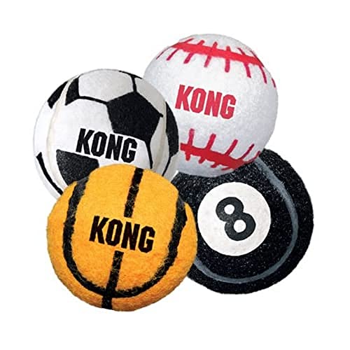 KONG Small Sport Balls Dog Toy - Durable Chew Toy for Small Dogs, Interactive Fetch & Training Toy for Puppies & Active Dogs - Perfect for Outdoor Play, Backyard Fun & Mental Stimulation