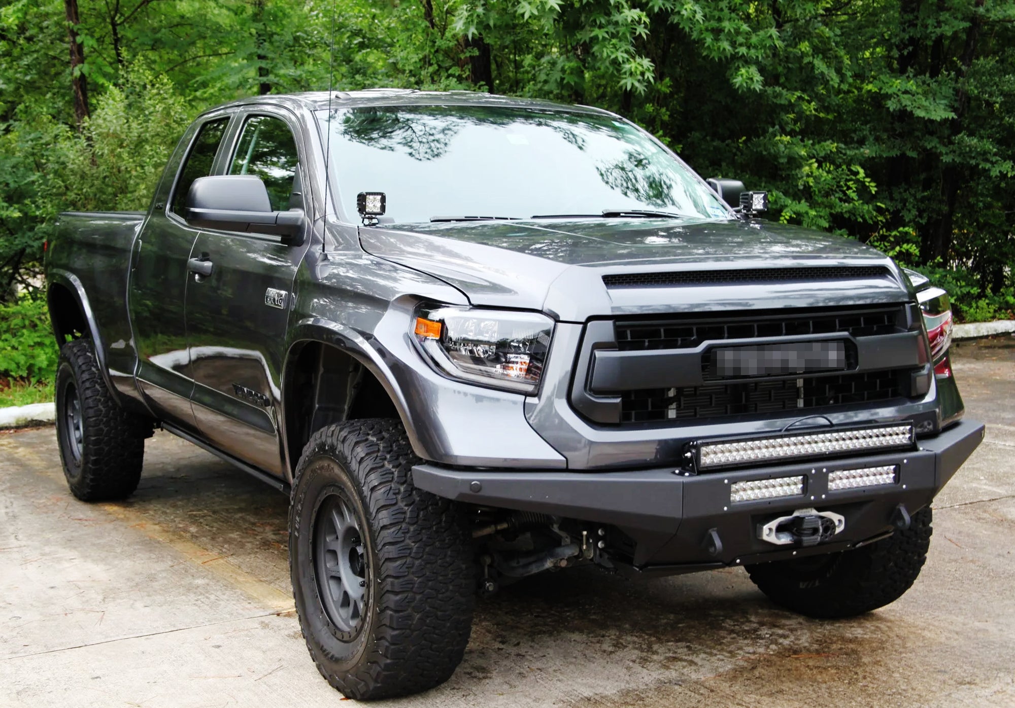 40W CREE LED Pod Light Kit with A-Pillar Brackets & Wiring Harness for 2007-2021 Toyota Tundra - Off-Road Lighting, Fog Lights, Truck Accessories