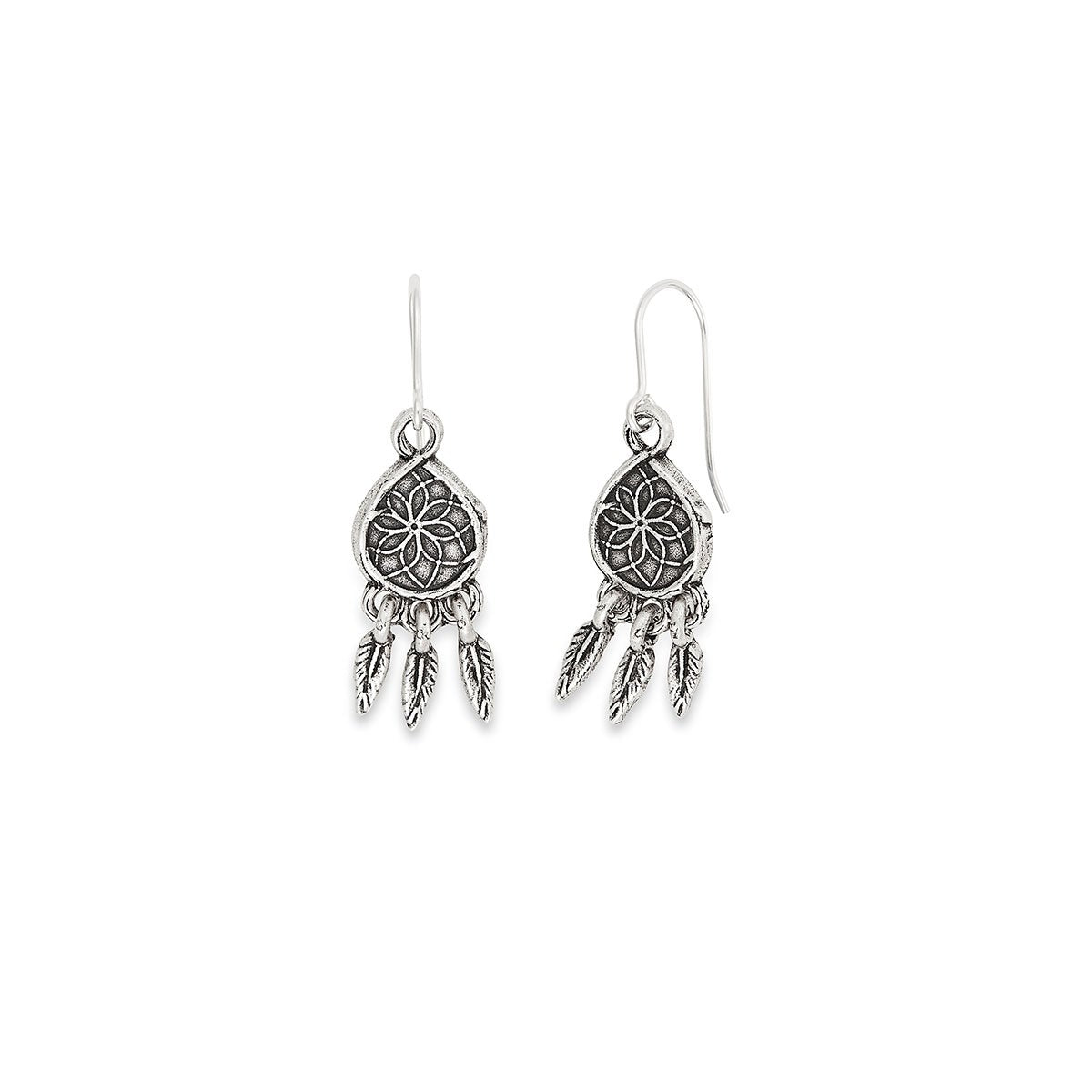 Dreamcatcher Hook Earrings - Boho Feather Dangle Earrings for Women, Handmade Native American Style Jewelry | Perfect for Festivals, Parties, and Everyday Boho Fashion