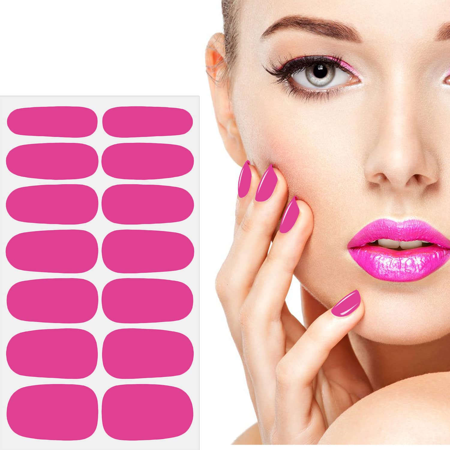 JERCLITY 336 Pieces 24 Sheets Stylish Warm Tones Solid Color Nail Polish Strips - Self-Adhesive Nail Wraps with Nail File for Women & Girls - Perfect for Nail Art, DIY Manicures, Parties, and Everyday Wear