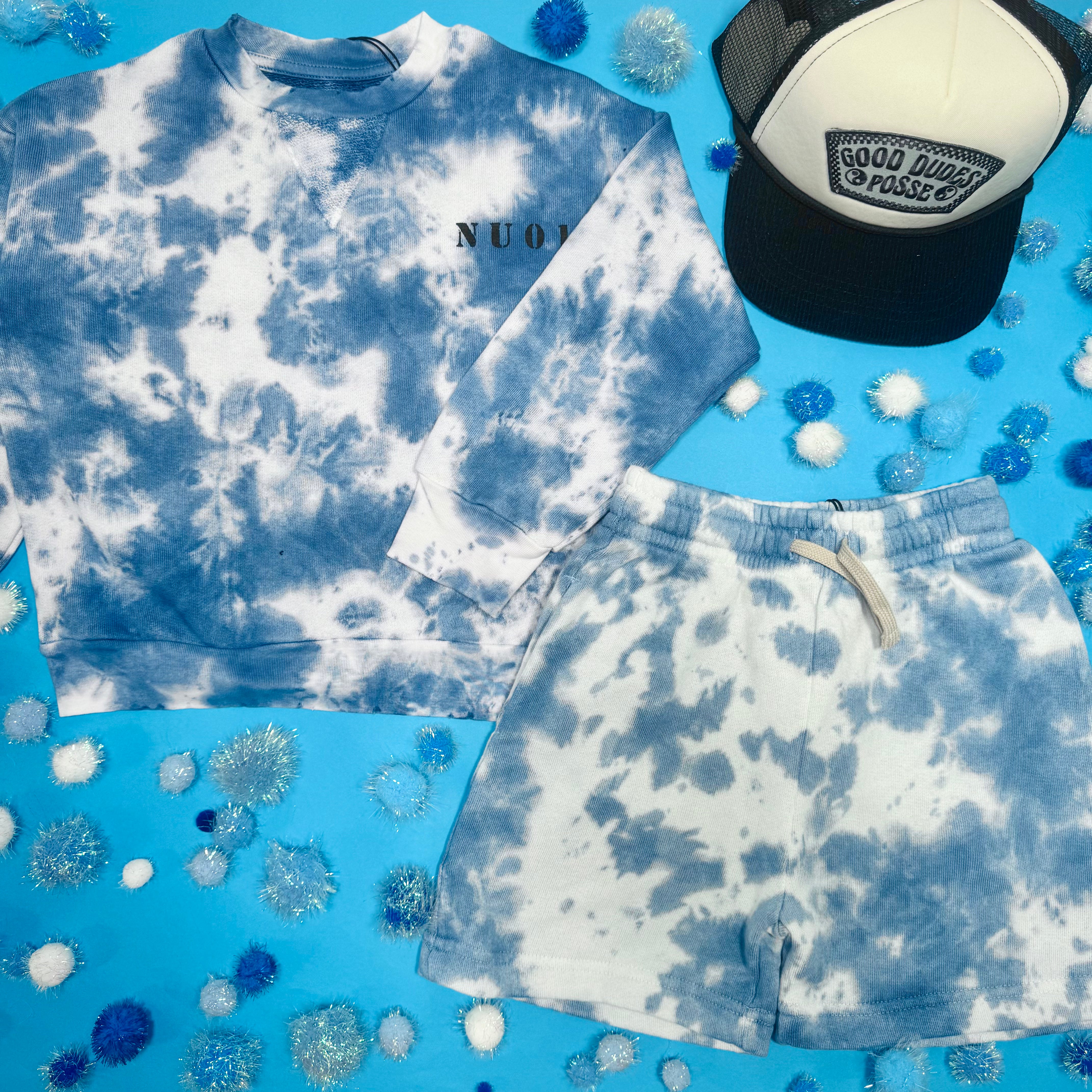 MEGA Tie Dye Sweatshorts for Women - Soft Cotton Lounge Shorts for Summer, Yoga, Gym & Casual Wear