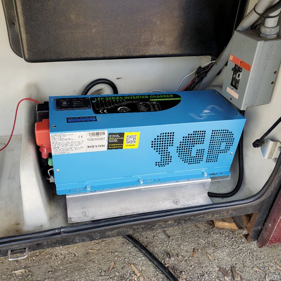 SunGoldPower 3000W 12V Pure Sine Wave Power Inverter with Built-in Charger - Perfect for RVs, Boats, Off-Grid Solar Systems & Emergency Power Backup