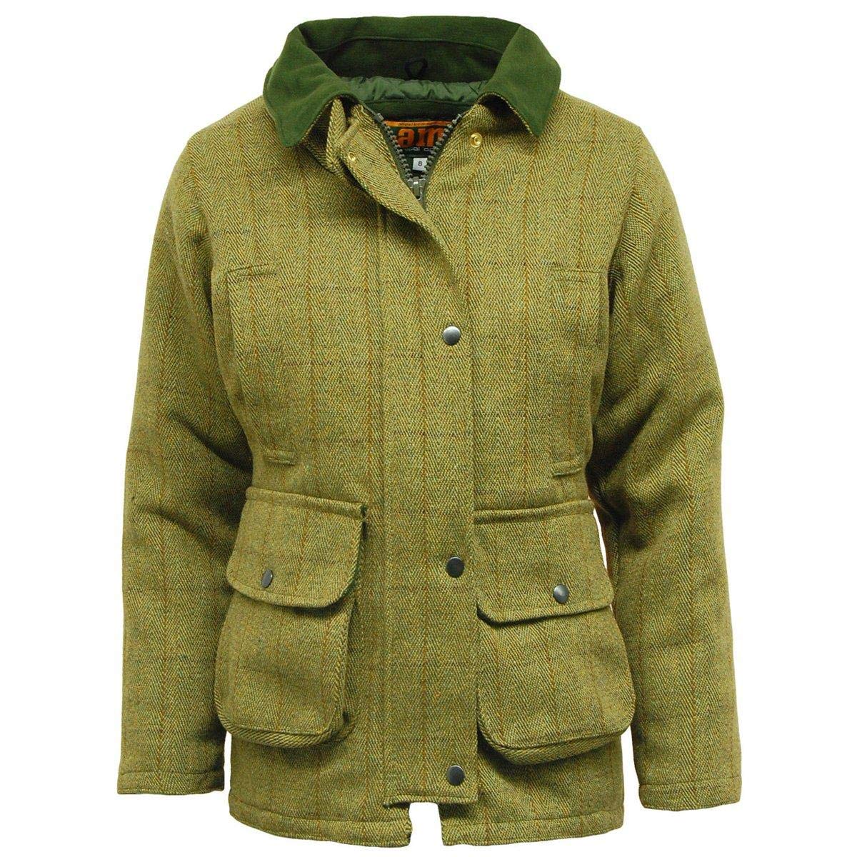 Women's Derby Tweed Shooting Jacket - Vintage Style Hunting Coat for Outdoor Shooting, Hunting & Field Sports | Perfect for Clay Pigeon Shooting, Game Hunting & Countryside Events