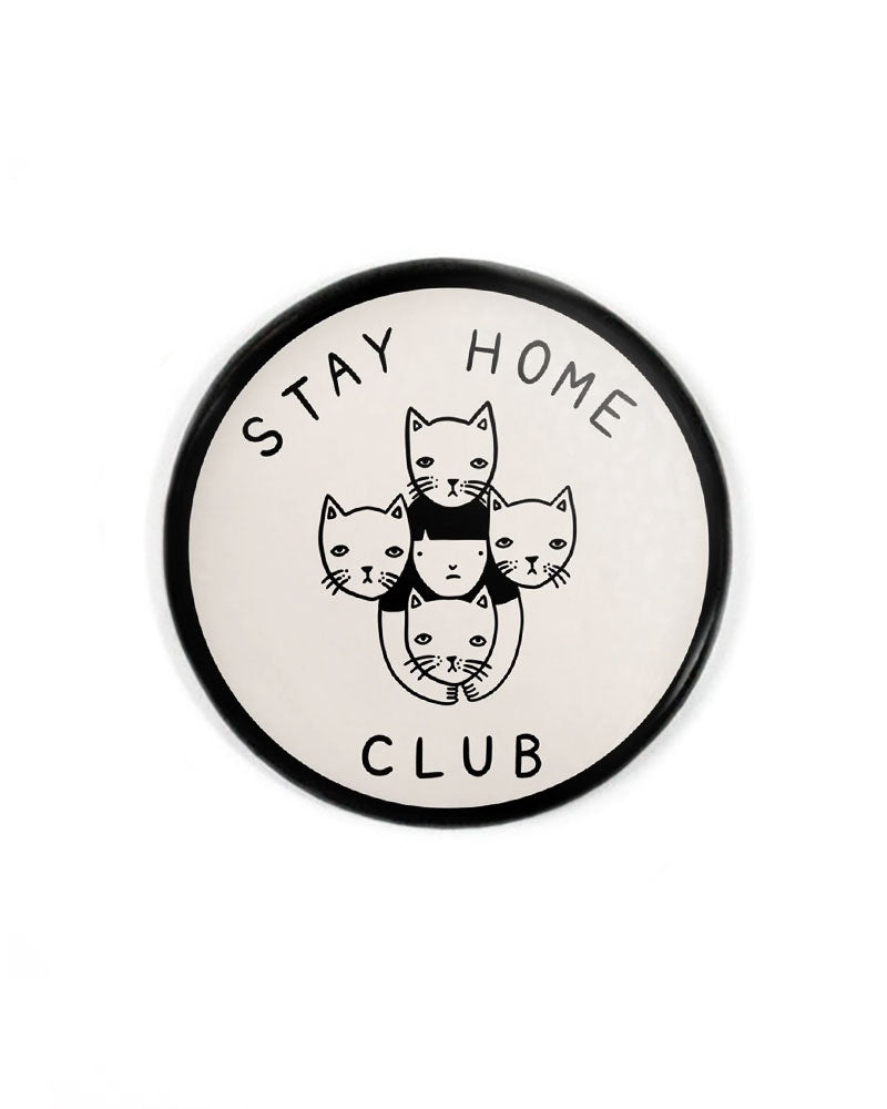 Stay Home Club Large Refrigerator Magnet - Strong Decorative Fridge Magnets for Home & Office Organization - Perfect for Notes, Photos, and Reminders