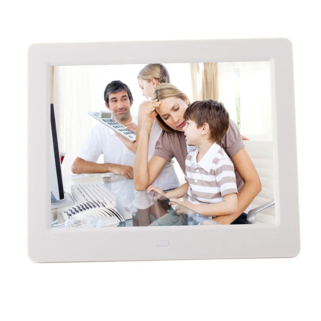 SHENRQIA Skylight Frame: 8 Inch Digital Picture Frame with HD 1024x768 Display, Electronic Photo Frame with Calendar & Remote Control - Perfect Gift for Grandparents, Home Decor, Bedroom & Living Room Display