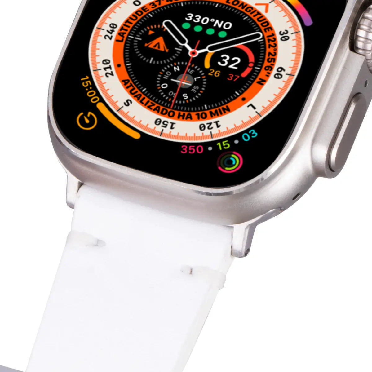 Premium White Leather Apple Watch Band - Classic & Stylish Replacement Strap for Apple Watch Series 1-9 & SE - Perfect for Work, Gym & Everyday Wear