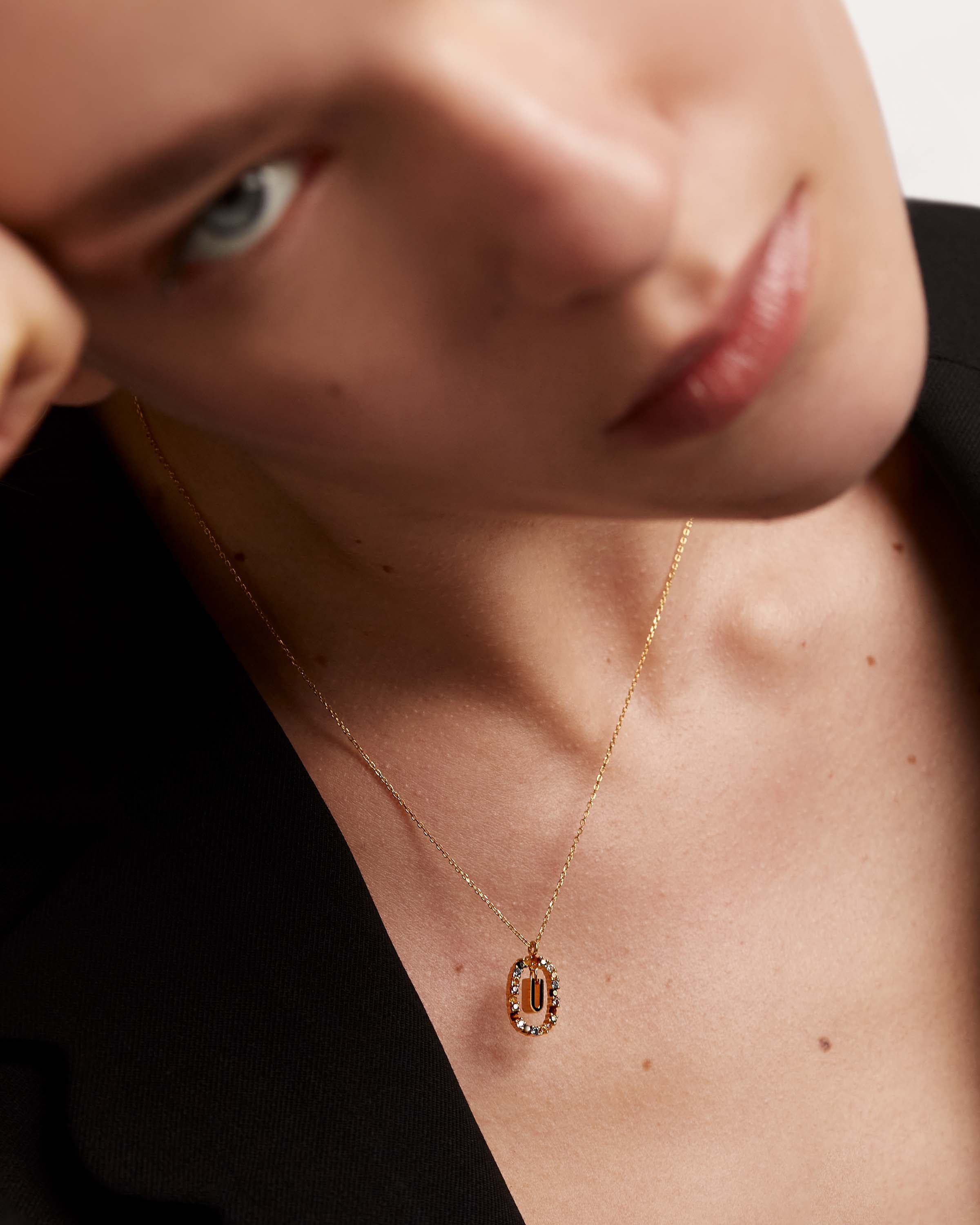 Letter U Necklace - Personalized Initial Pendant Jewelry for Women - Perfect Gift for Birthday, Anniversary & Everyday Wear