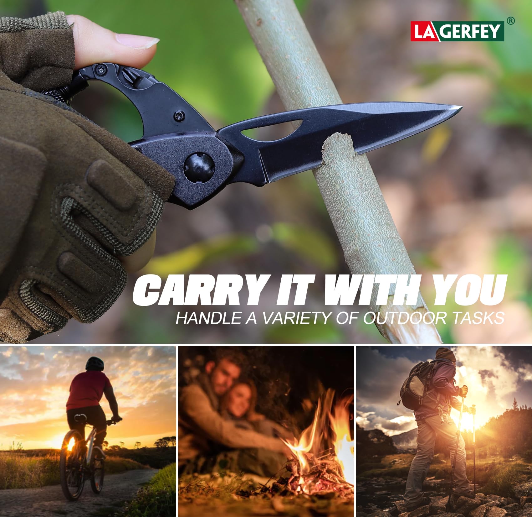 Self Defense Keychain Multitool for Men - Perfect Gift for Dad, Husband, Boyfriend | Birthday, Christmas & Stocking Stuffer Ideas | Essential Camping & Hiking Gadget for Outdoor Adventures