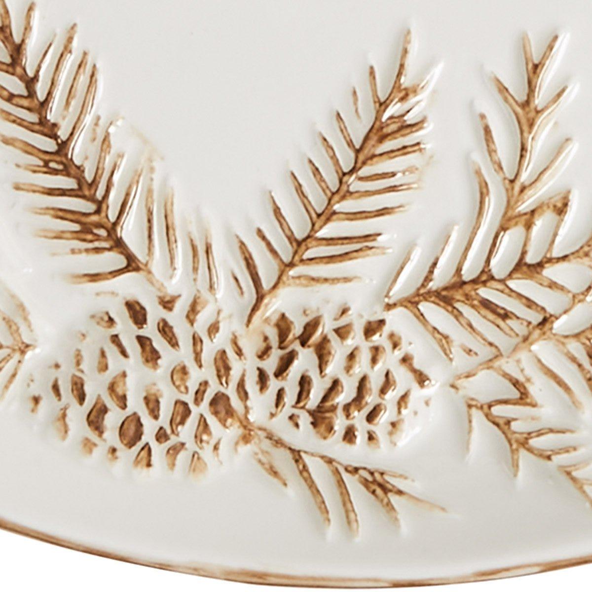 Antlers & Pines Dinnerware Set - Elegant Rustic Porcelain Plates & Bowls for Holiday Dining - Perfect for Christmas, Thanksgiving & Family Gatherings