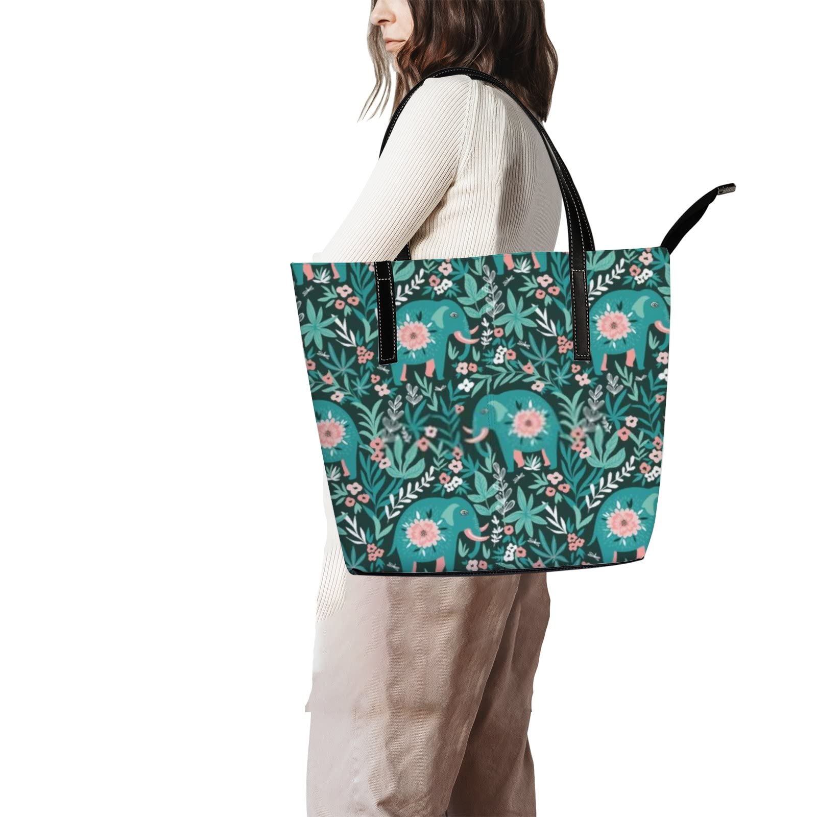 Premium Genuine Leather Tote Bag for Women - Stylish Crossbody Handbag with Adjustable Strap, Spacious Work Tote for Office, Travel & Shopping