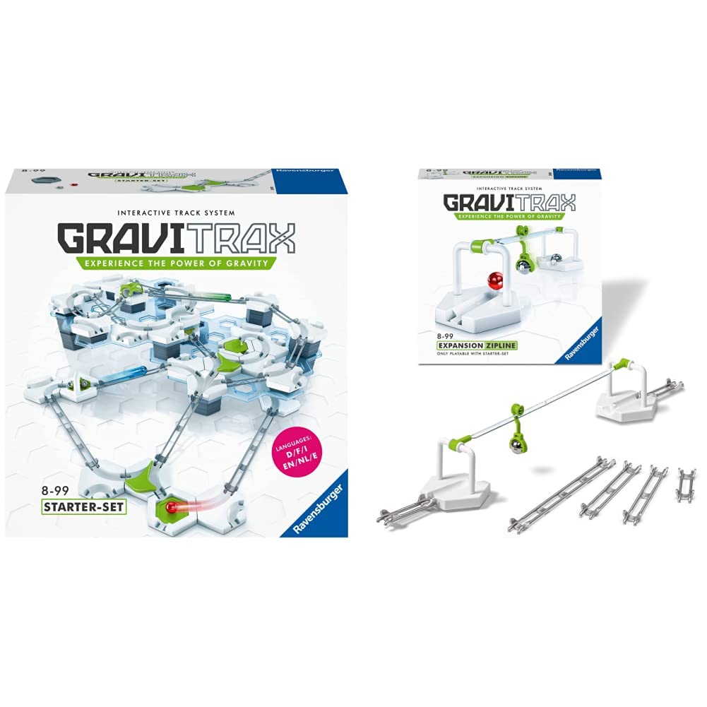 Ravensburger Gravitrax Starter Set - Marble Run & STEM Building Toy for Kids Ages 8+ | Interactive Physics Learning Game with Zipline Accessory | Perfect for Classroom STEM Activities & Family Game Nights