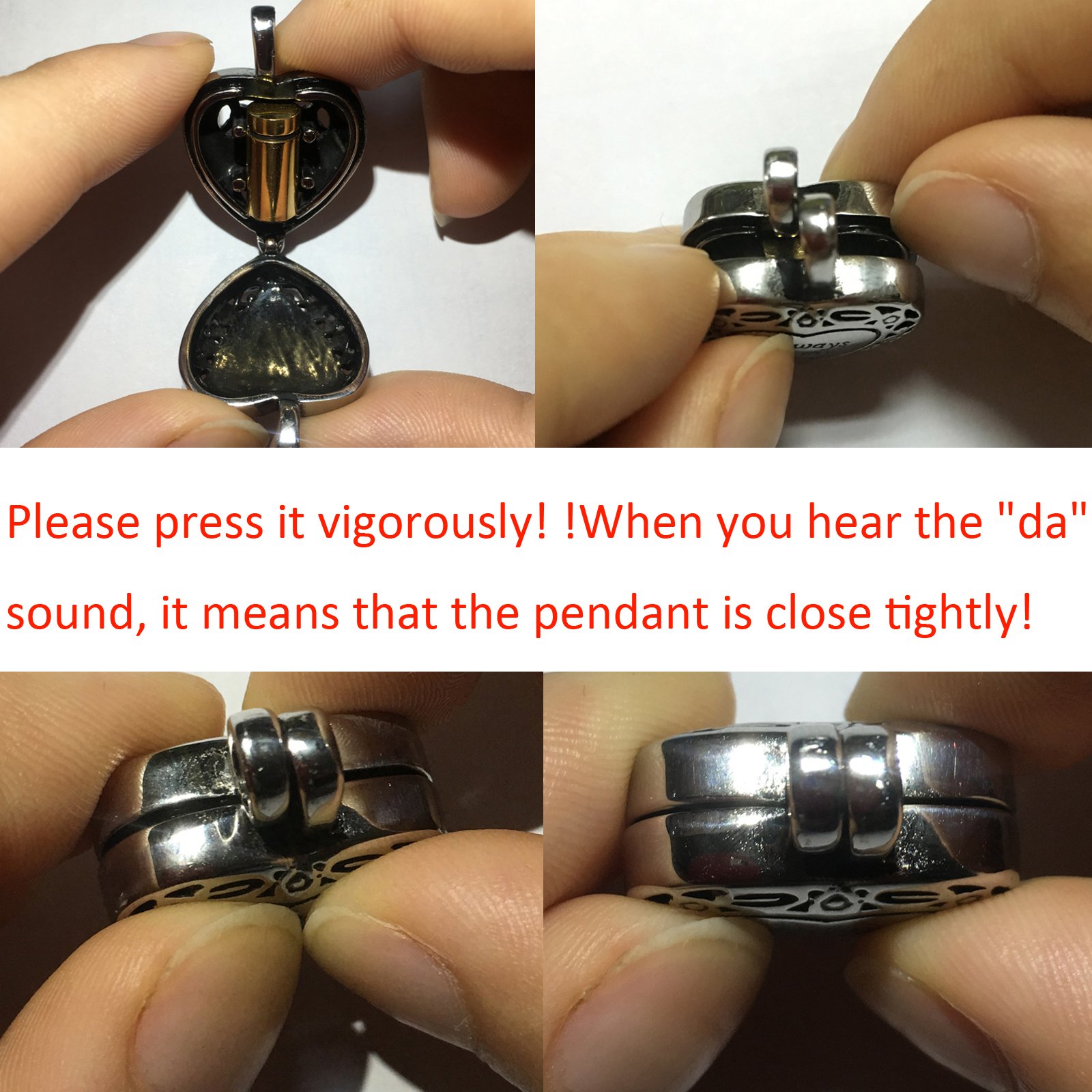 Beydodo Personalized Heart Cremation Urn Necklace - Memorial Jewelry for Ashes with Funnel Kit | Keepsake Pendant for Loved Ones | Perfect Sympathy Gift for Funeral, Remembrance & Healing