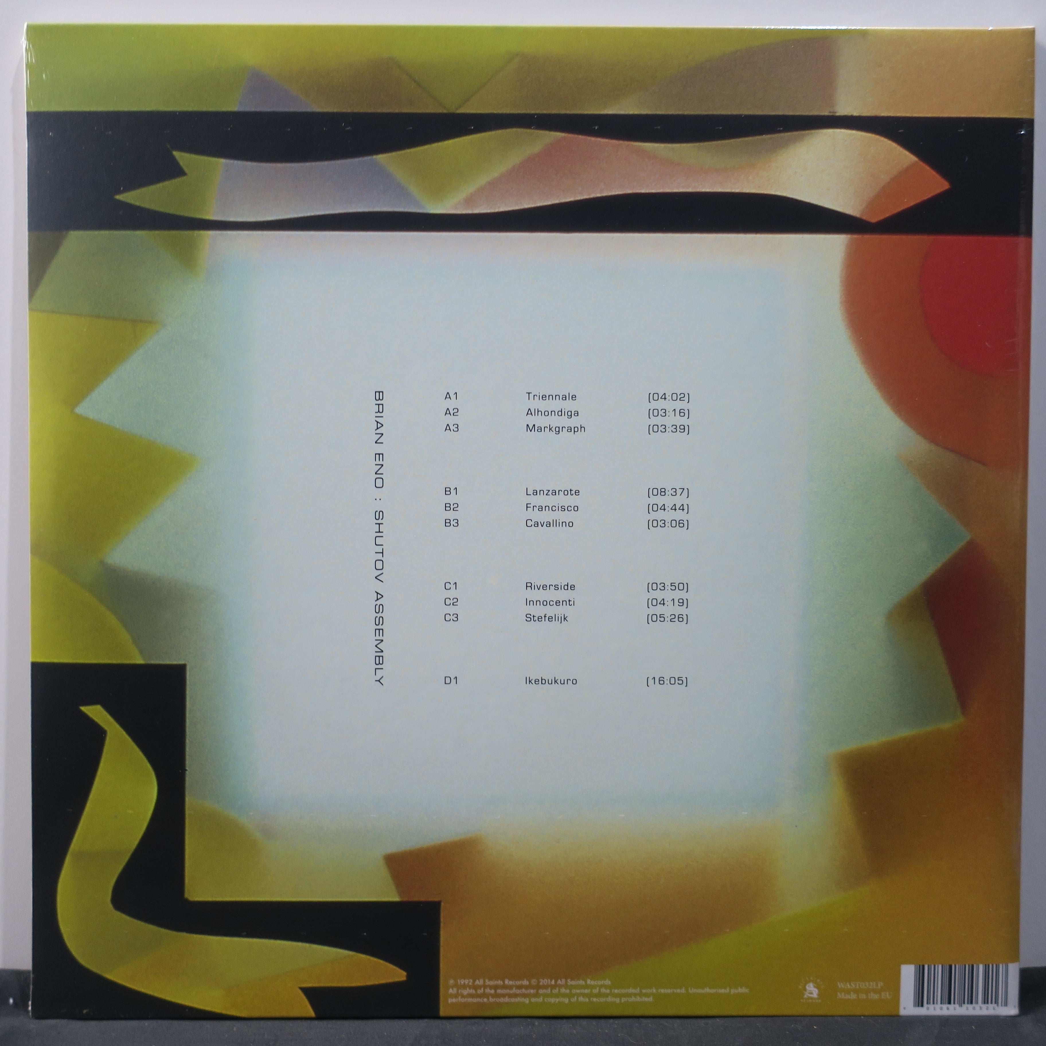 BRIAN ENO 'Shutov Assembly' Vinyl 2LP Record - Ambient Music Album for Relaxation, Meditation & Creative Inspiration