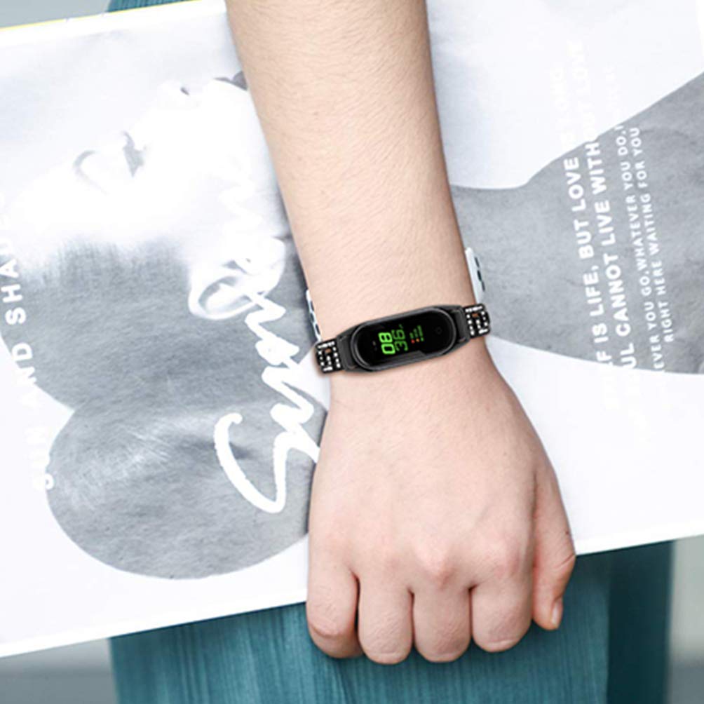 UKCOCO Leather Watch Band for Xiaomi 5 - Quick Release Zinc Alloy Strap for Work & Gym