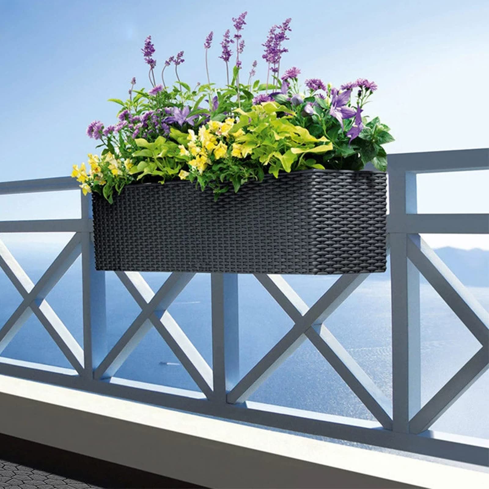 Adjustable Planter Box Brackets Set - Heavy Duty Flower Pot Hangers for Patio, Garden, Fence, Pergola & Balcony - Perfect for Outdoor Decor and Vertical Gardening