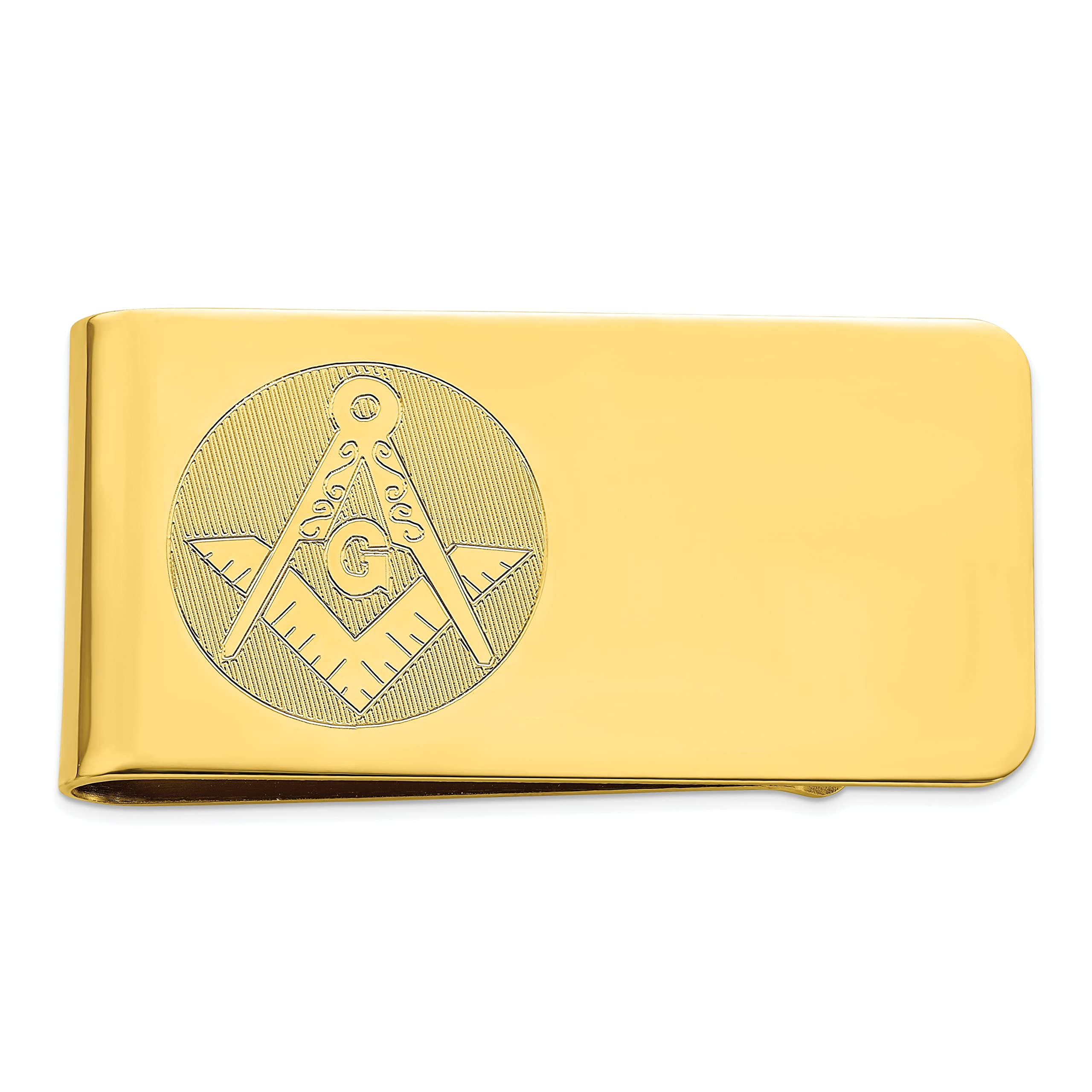 FindingKing Gold Plated Rectangle Money Clip - Premium Metal Wallet Cash Holder for Men | Perfect for Gifts, Travel & Everyday Use