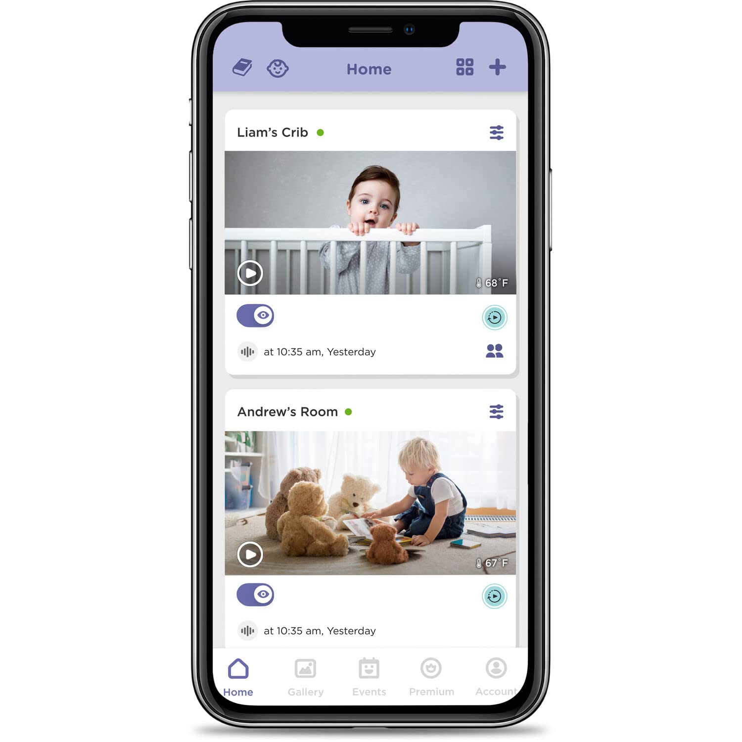 Hubble Connected Nursery Pal Deluxe Twin Smart Baby Monitor - Wireless Wi-Fi HD Camera with 5