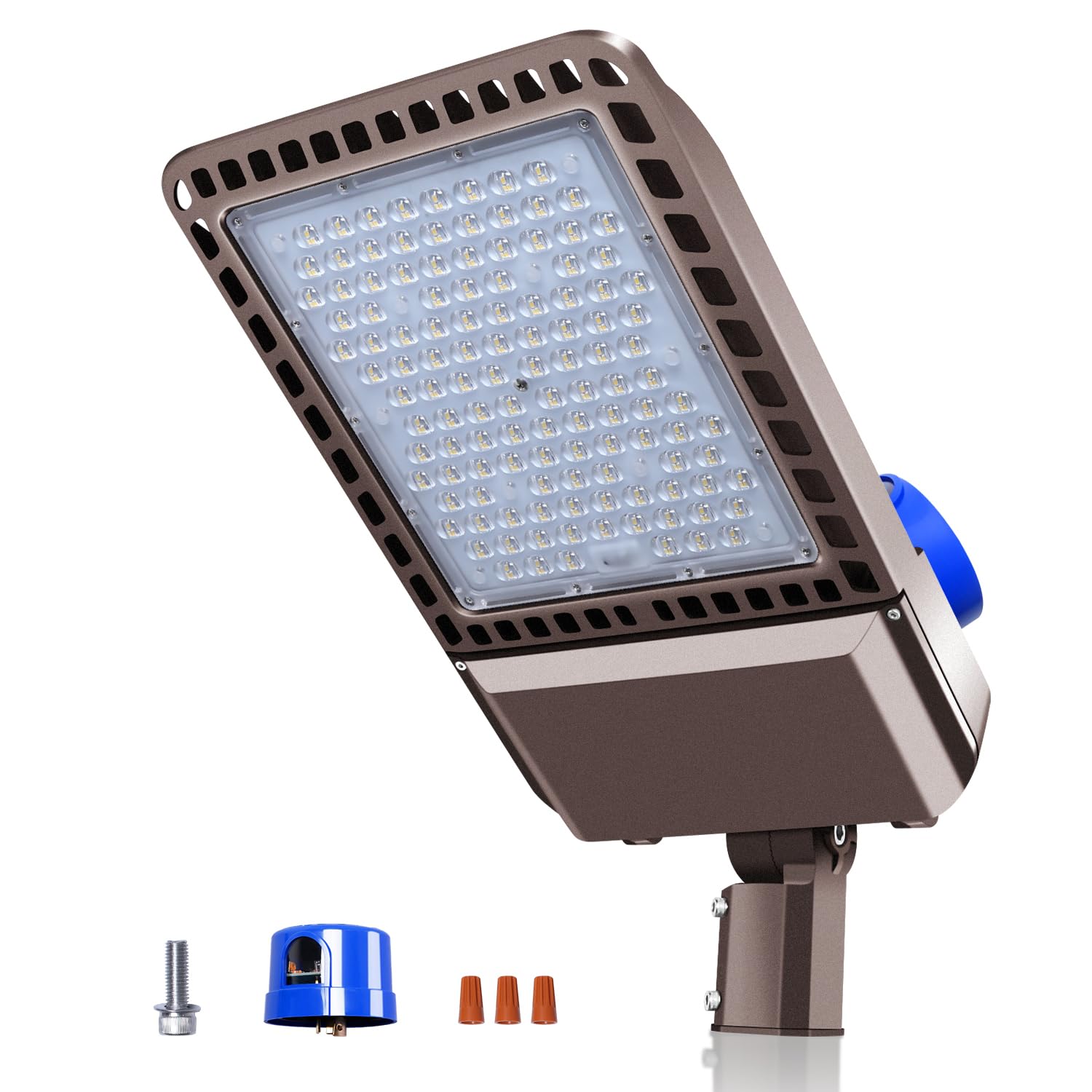 45000LM 300W LED Parking Lot Light, Dusk to Dawn Outdoor Flood Light, IP65 Waterproof, 5500K Daylight, 100-277V Commercial Shoebox Fixture - Perfect for Stadiums, Yards, Parks, Streets & Large Outdoor Areas