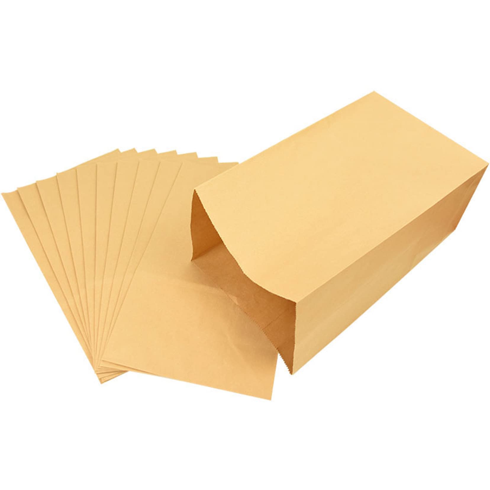 10Pcs Brown Kraft Paper Bags - Eco-Friendly Takeaway Food Bags for Bakery, Candy, Vegetables & Groceries | Perfect for Picnics, Parties & Sustainable Packaging