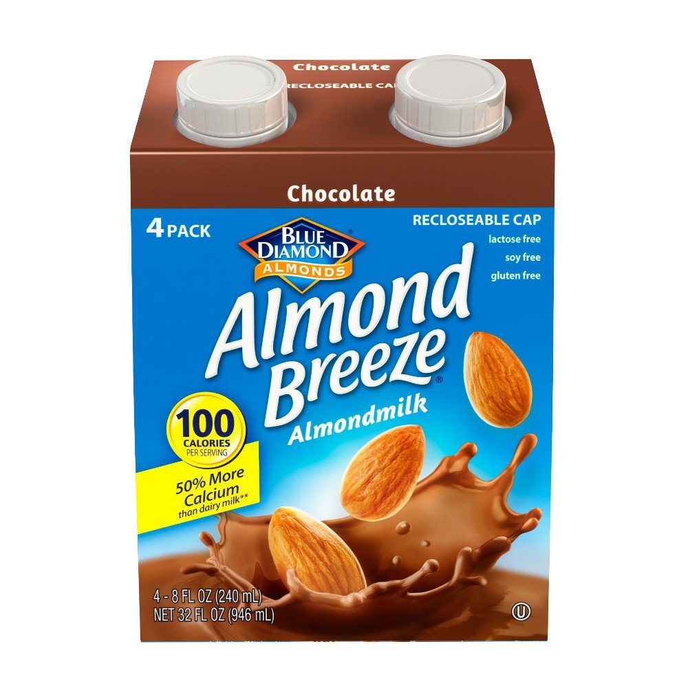 Almond Breeze Chocolate Almond Milk - 32 oz Carton (Pack of 12) - Dairy-Free, Vegan, Gluten-Free Chocolate Drink - Perfect for Smoothies, Coffee Creamer & Healthy Breakfast