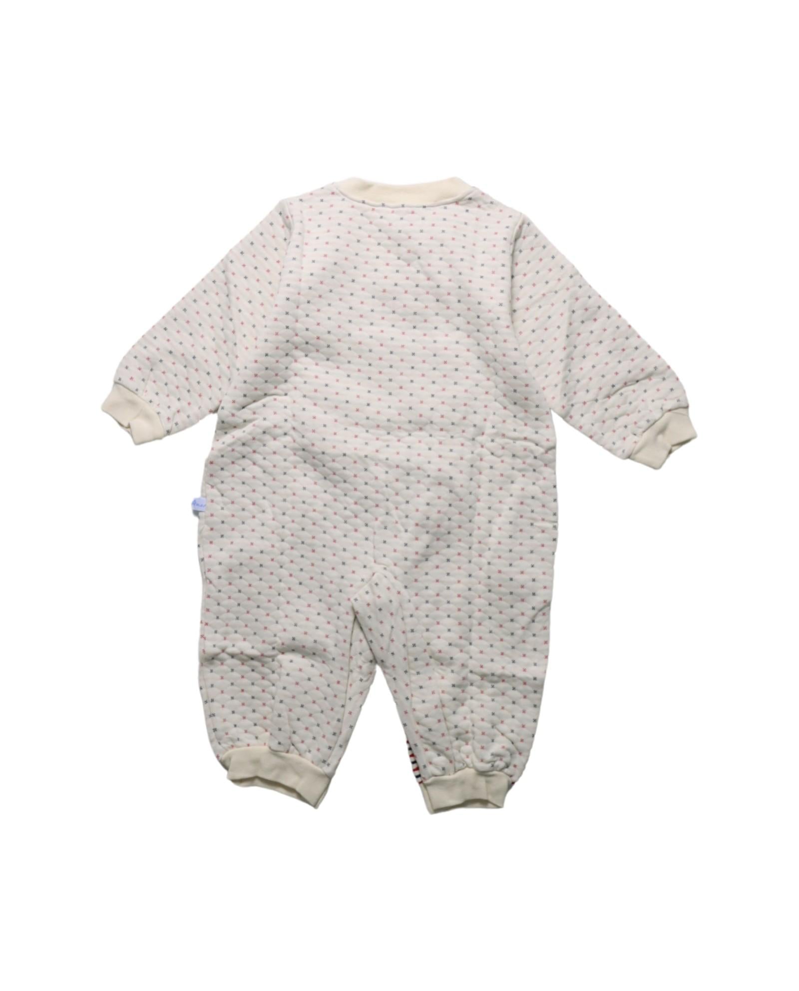 Amor Long Sleeve Jumpsuit for Baby Girls 12-18 Months | Soft Cotton Romper with Elastic Waist | Perfect for Playdates, Family Photos & Everyday Wear