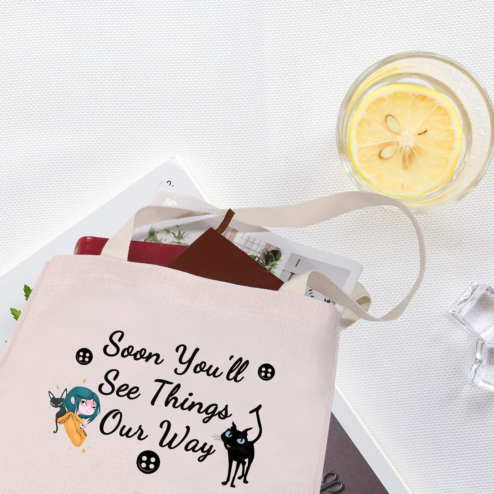 MEIKIUP Soon You'll See Things Our Way Cosmetic Bag - Fantasy Cartoon Makeup Pouch with Secret Door Design, Perfect Gift for Makeup Lovers & Thriller Fans | Great for Travel, Daily Use & Themed Parties
