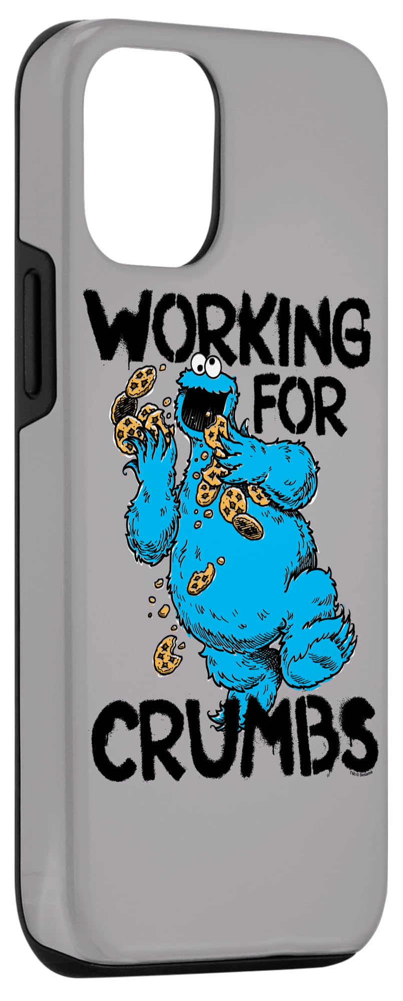 Sesame Street Cookie Monster iPhone 12/12 Pro Case - Cute Cookie Monster Phone Cover for iPhone 12 & 12 Pro - Perfect for Fans, Kids & Cookie Lovers - Great Gift for Birthdays & Holidays