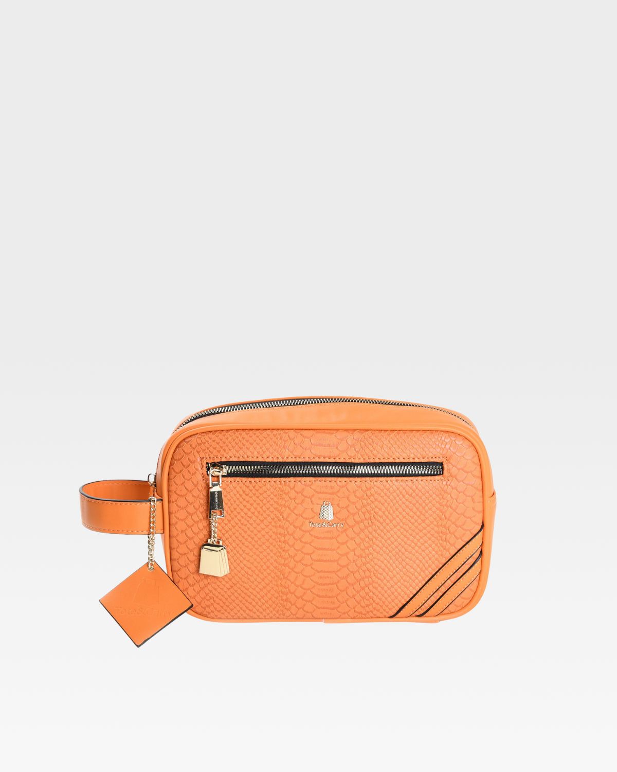 Apollo 1 Premium Travel Toiletry Bag in Tangerine Orange - Perfect for Men's & Women's Cosmetic Organizer, Gym Essentials, and Weekend Getaways