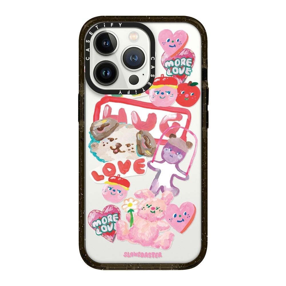CASETiFY Impact Case for iPhone 13 Pro - SLOWCOASTER Sticker Protective Phone Cover - Clear Black Design for Shock Absorption & Style - Perfect for Everyday Use, Travel & Outdoor Activities