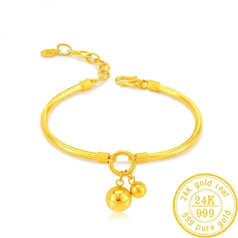 24K Pure Gold Bracelet 999 Solid Gold Bangle - Elegant Butterfly Design Classic Jewelry for Women | Perfect for Weddings, Parties & Special Occasions | Trendy 2023 Collection