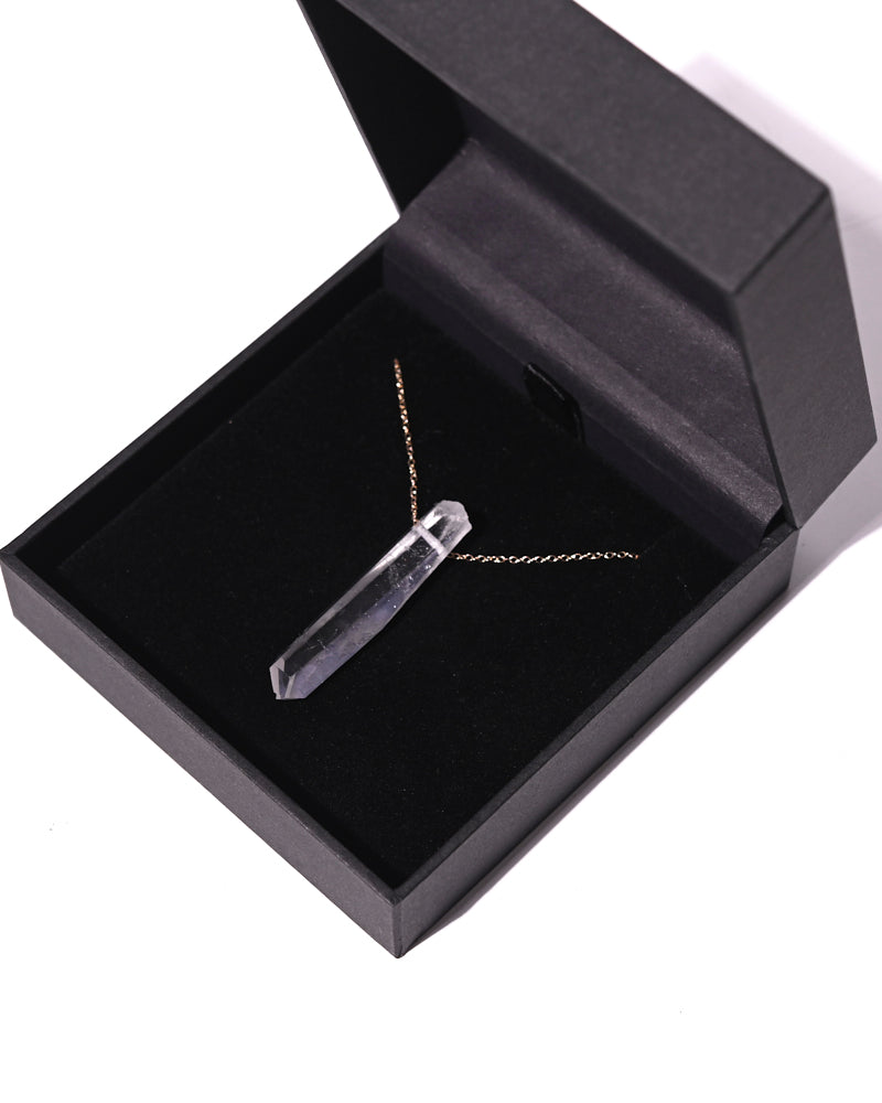 Lemurian Quartz Necklace - 14k Gold Plated Healing Crystal Jewelry for Women | Spiritual Energy, Chakra Balancing & Meditation Accessory | Perfect for Yoga, Reiki & Gift Giving