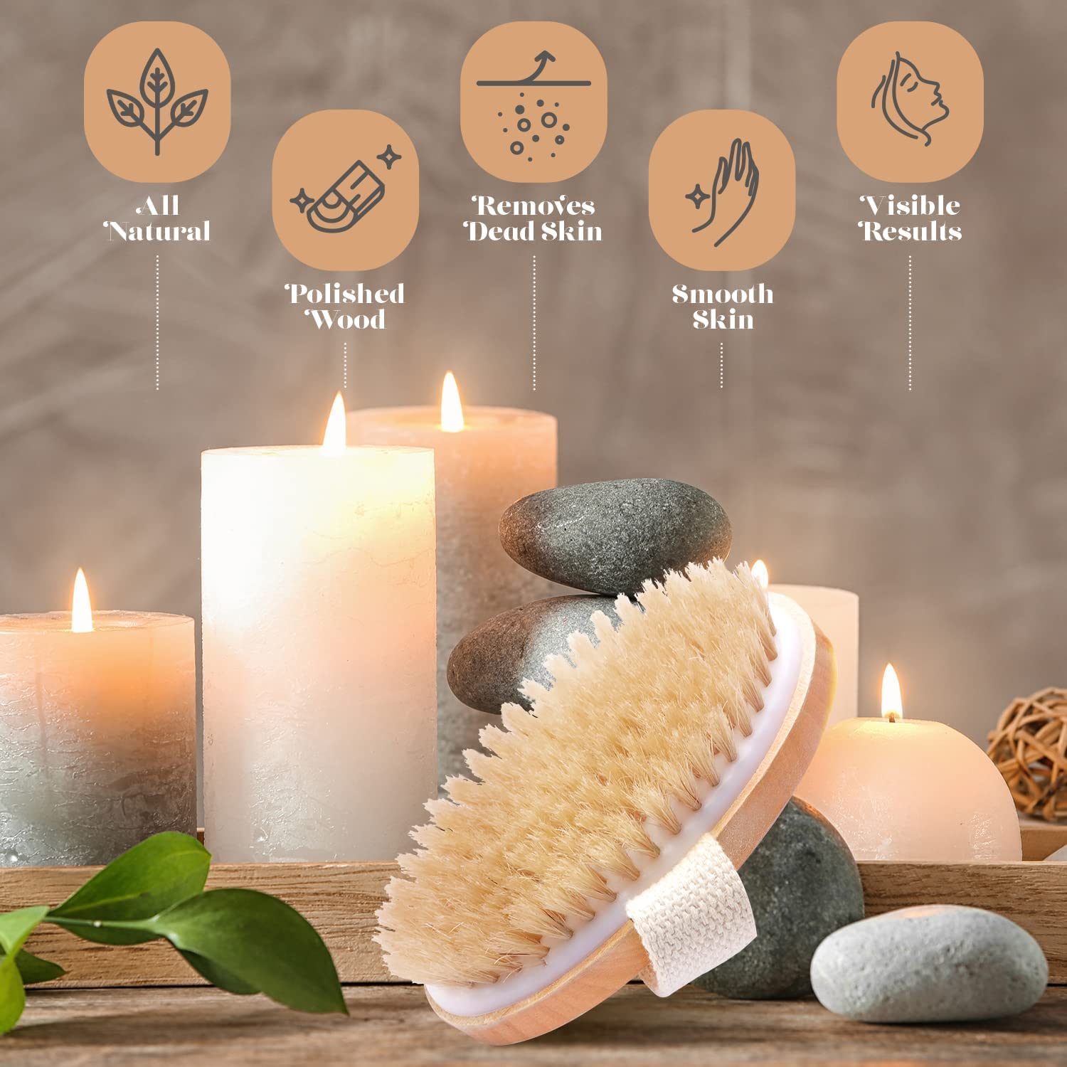 NIDY® Wet and Dry Body Brush Exfoliator - Soft Bristle Skin Brush for Natural Exfoliation, Cellulite Reduction & Anti-Aging | Lymphatic Massage & Dry Brushing for Glowing Skin | Perfect for Shower, Spa & Home Skincare Routine