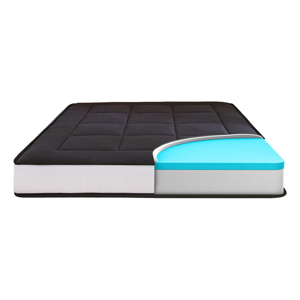 MAXYOYO Padded Japanese Floor Mattress - Black Foldable Roll Up Futon for Bedroom, Guest Room & Travel | Comfortable Floor Sleeping Mat for Adults & Kids