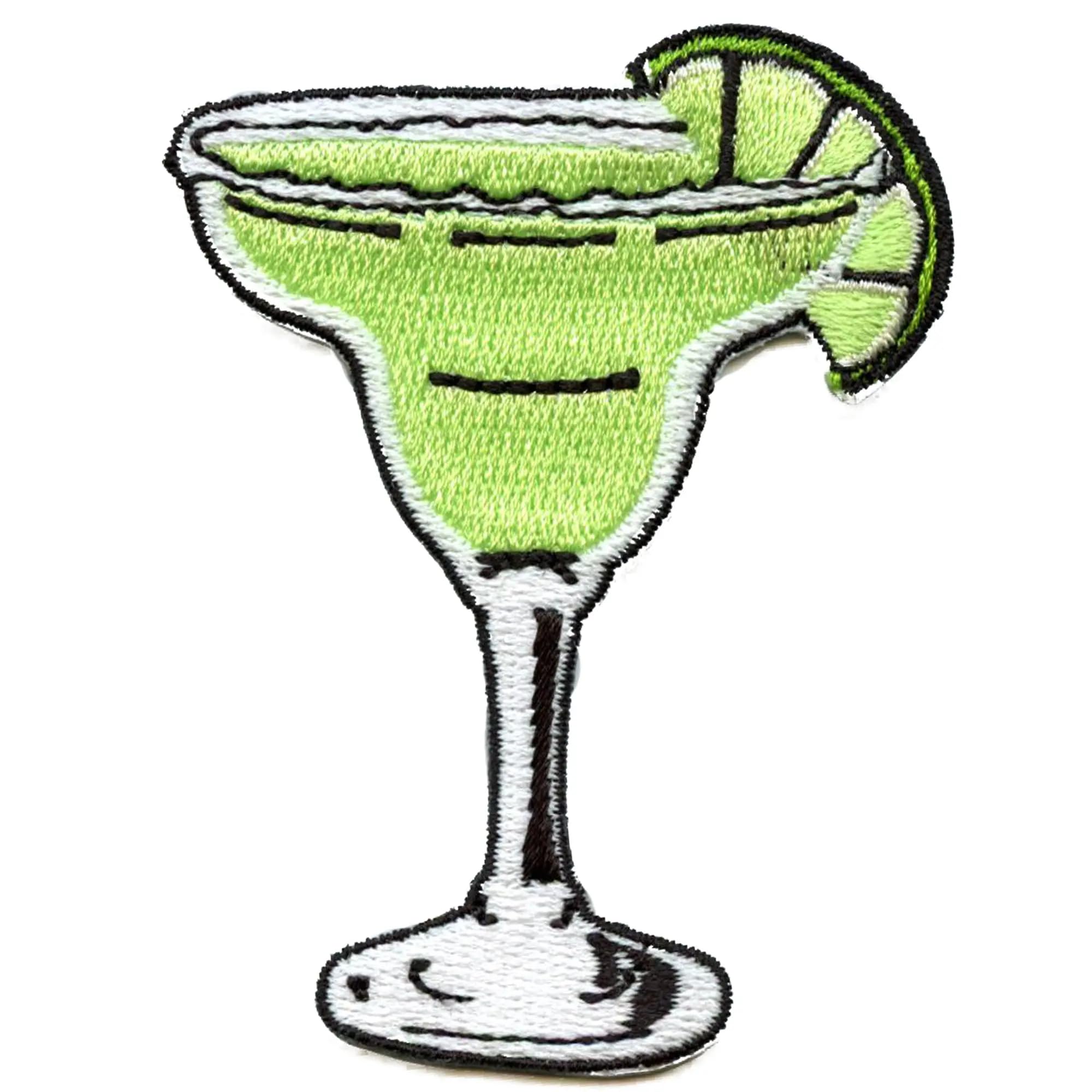 Sweet Lime Margarita Patch - Embroidered Iron-On for DIY Clothing & Accessories | Perfect for Summer Parties, Festivals, and Cocktail-Themed Outfits