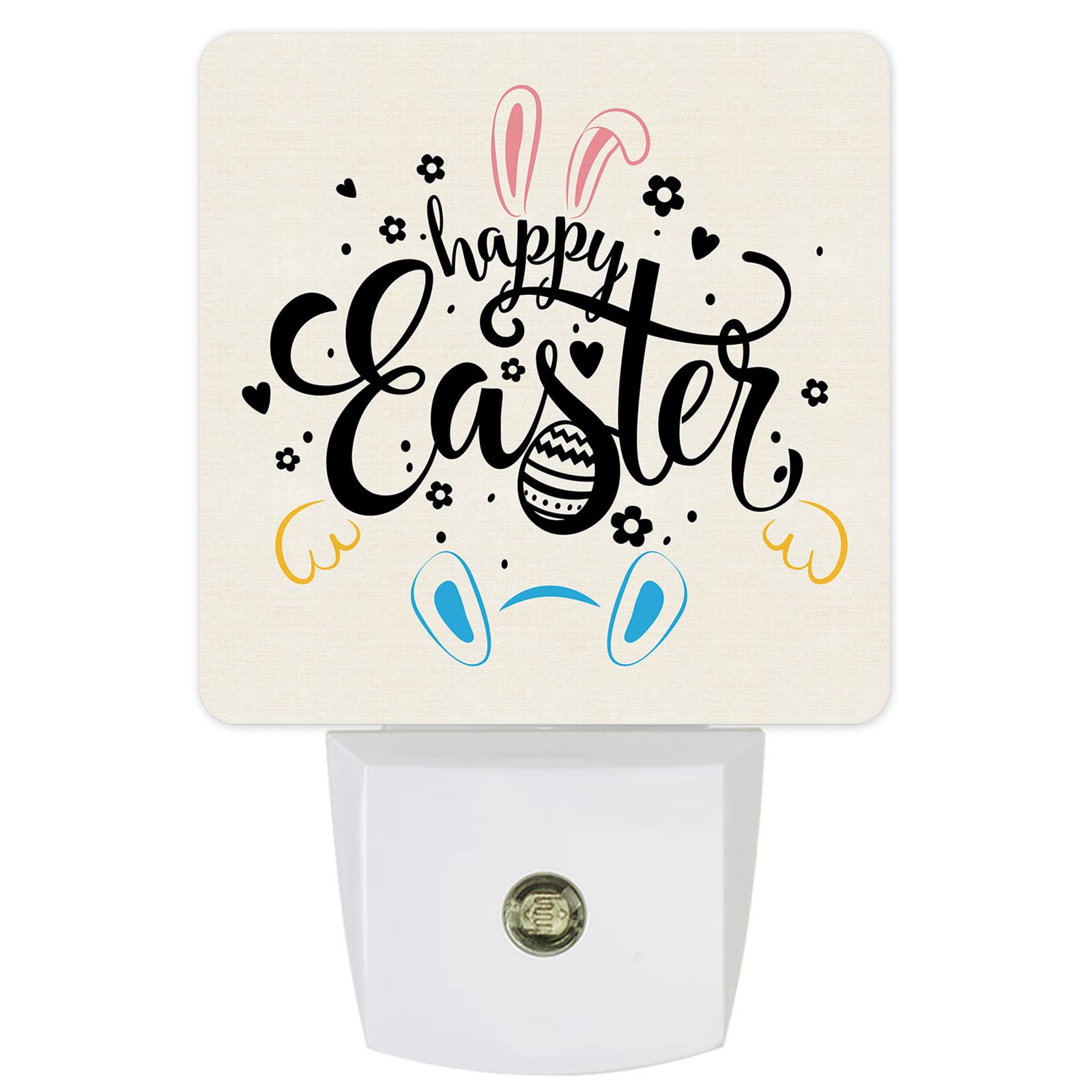 LED Night Light Plug in with Auto Sensor - Easter Rabbit Carrot Design for Bedroom, Bathroom, Kitchen