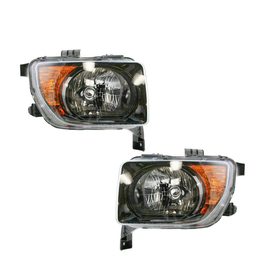 AUTOKOLA Headlights Headlamps Pair Set - Left & Right Compatible with EX LX LHT03434 | Durable Replacement for Night Driving & Off-Road Adventures