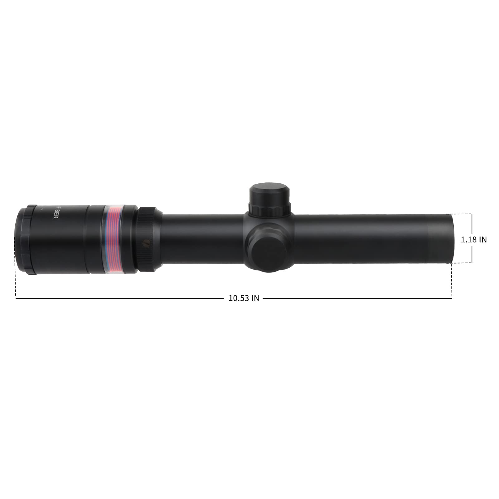 1.5-6X24mm Tactical Rifle Scope with Red Fiber Optic & Picatinny Rail - 1/4 MOA, Fully Multi-Coated, One-Piece Aluminum Tube, Second Focal Plane (Includes 11mm & 20mm Rings) - Perfect for Hunting, Target Shooting & Tactical Operations