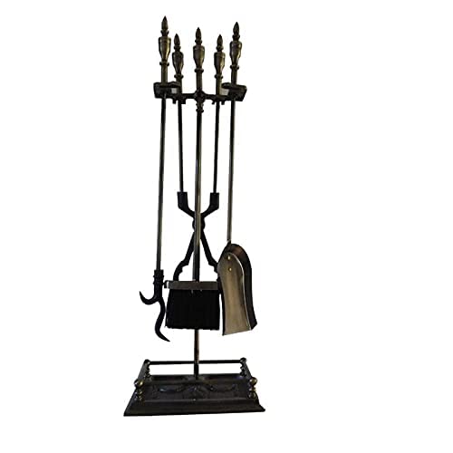 Antique Wrought Iron Fireplace Tool Set - Home Decor Accessories for Cozy Living