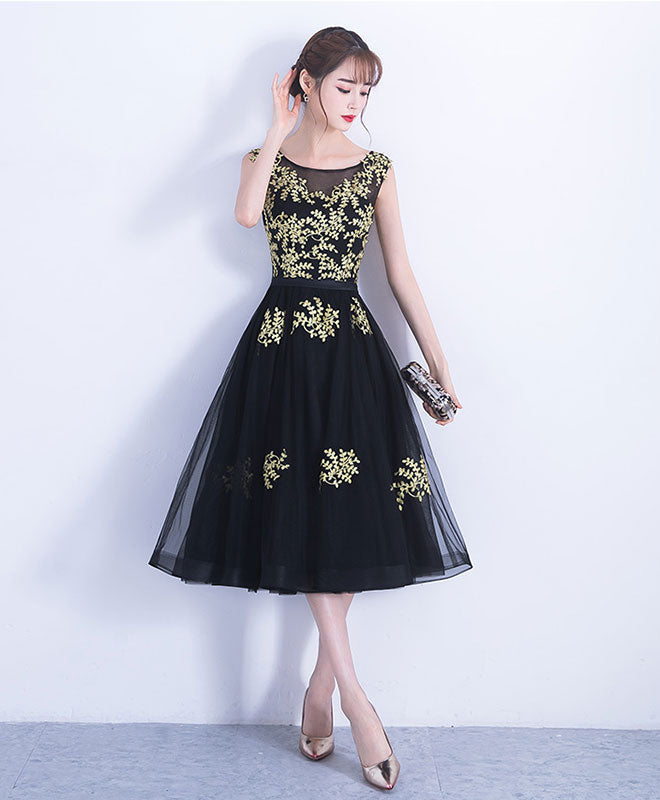 Elegant Black Tulle Lace Short Prom Dress for Homecoming - Perfect for Evening Parties, Dances & Special Occasions