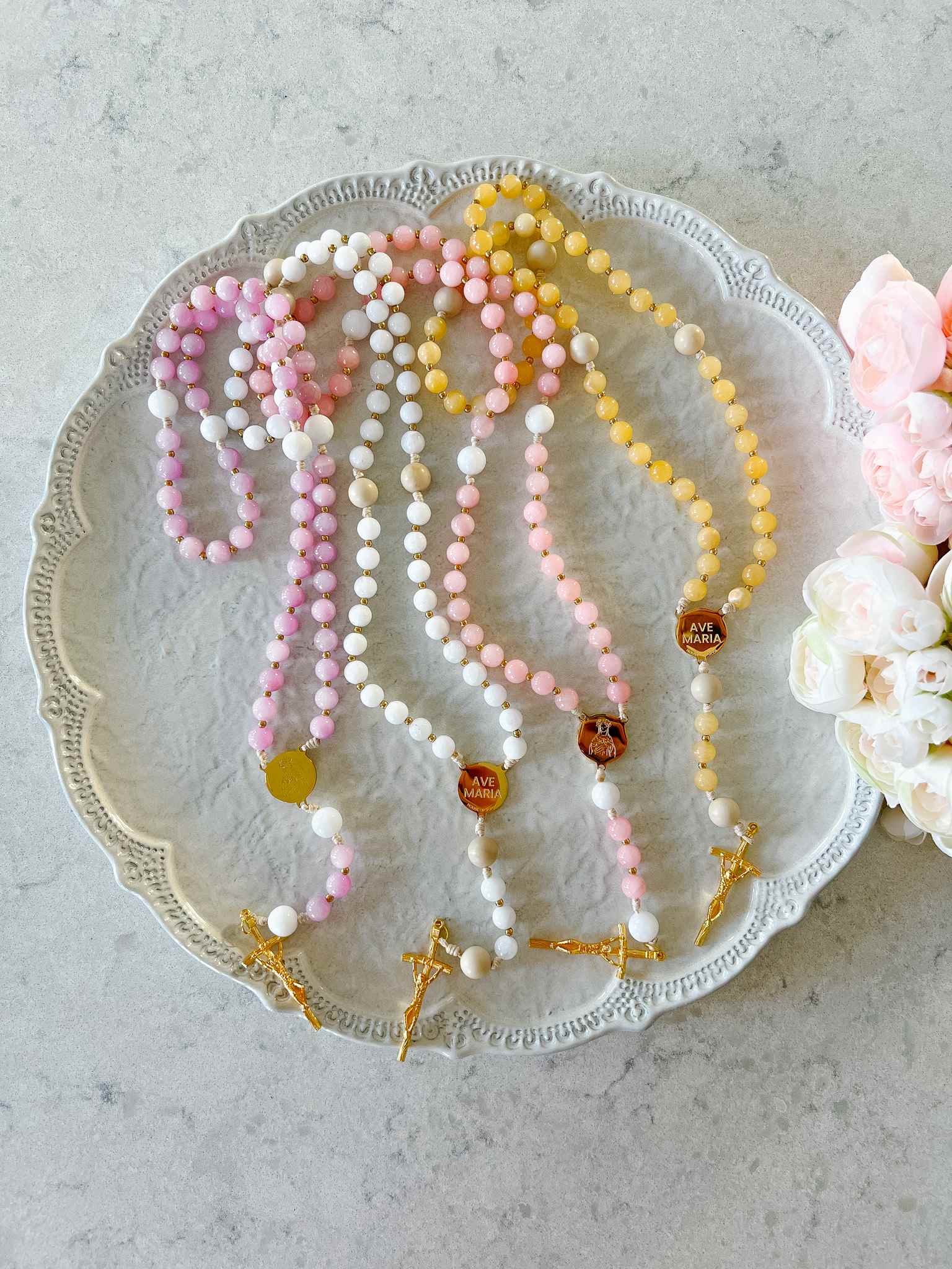 Violet Rosary Beads - Catholic Prayer Beads for Mary's Humility Devotion | Perfect for Daily Prayer, Meditation & Spiritual Gifts