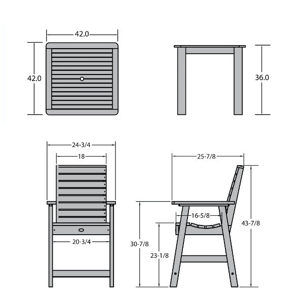 5-Piece Square Counter Dining Set - Modern Kitchen Table & Stools for Small Spaces - Perfect for Breakfast Nook, Apartment, or Bar Counter Seating